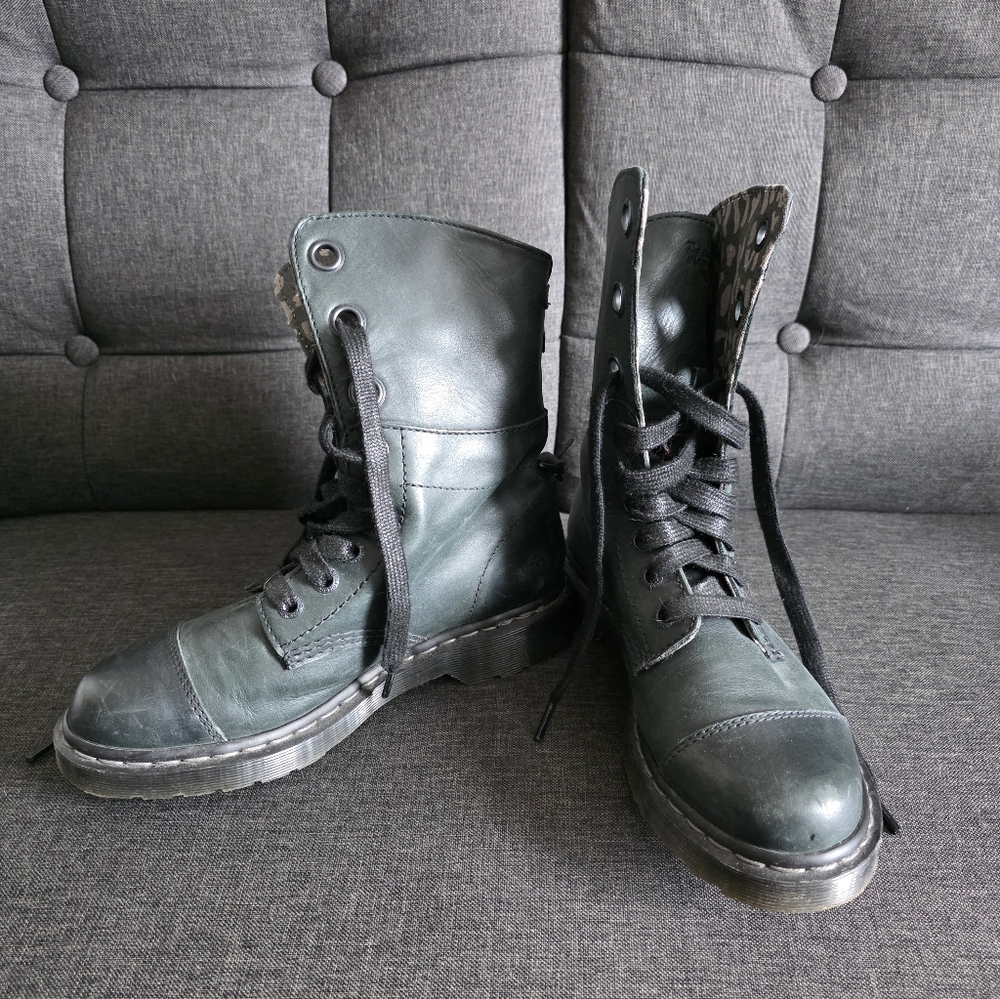 Dr. Martens Aimilie Black Leather Folding Boots